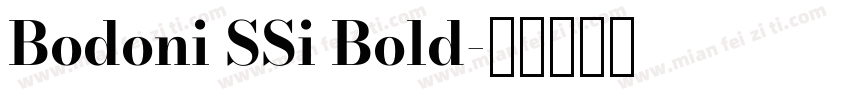 Bodoni SSi Bold字体转换
